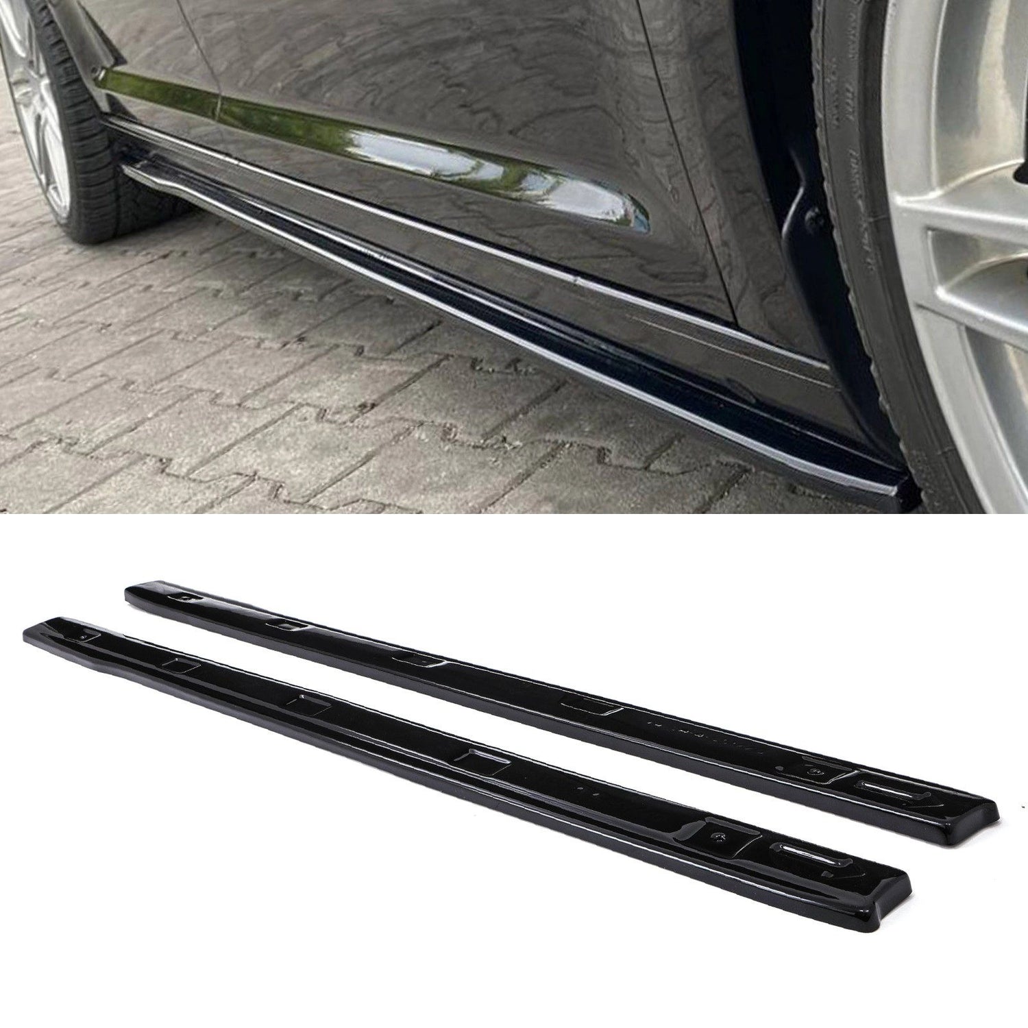 VolkswagenCaddyMK4SWB2015-2020GlossBlackSideSkirts