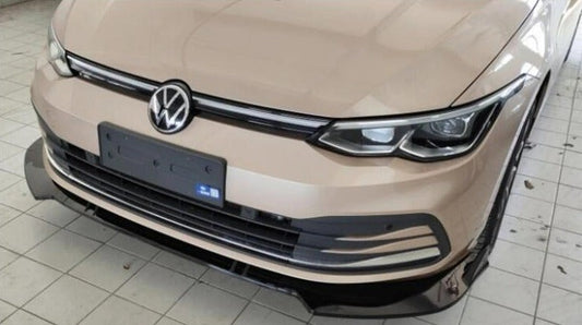 VolkswagenGolfMK8GlossBlack/CarbonLookFrontSplitter(MK82020+Models)