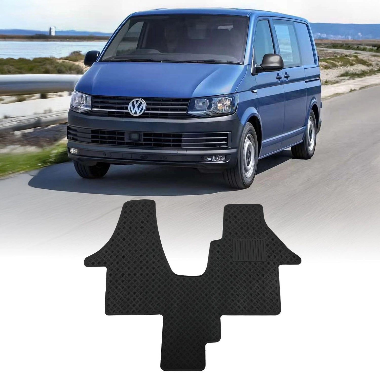 VolkswagenTransporterT5T62003+BlackVanFloorMat