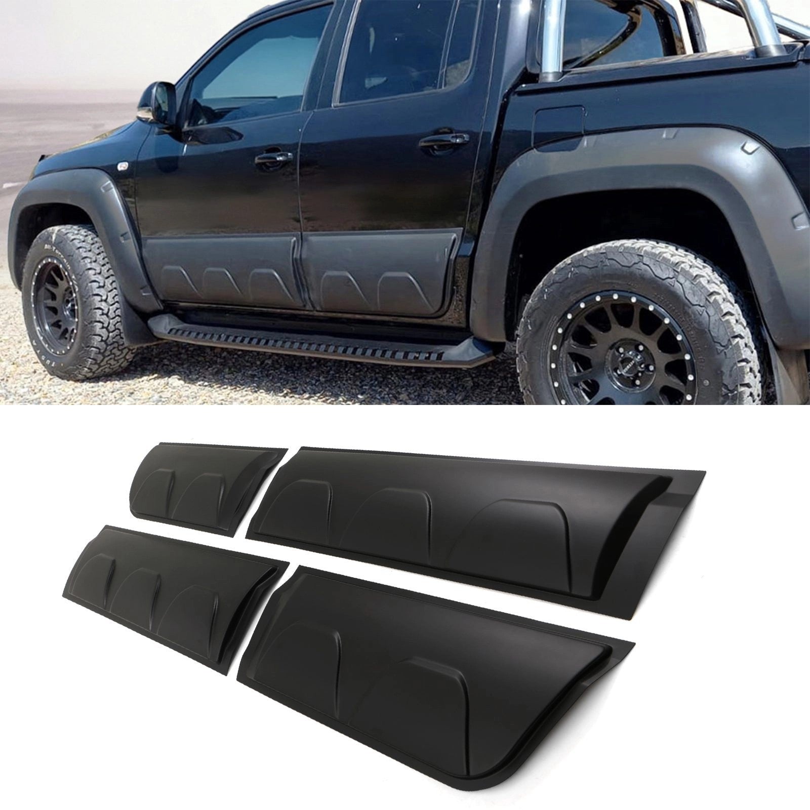 VolkswagenVWAmarok10-204pcMatteBlackBodyCladdingKit
