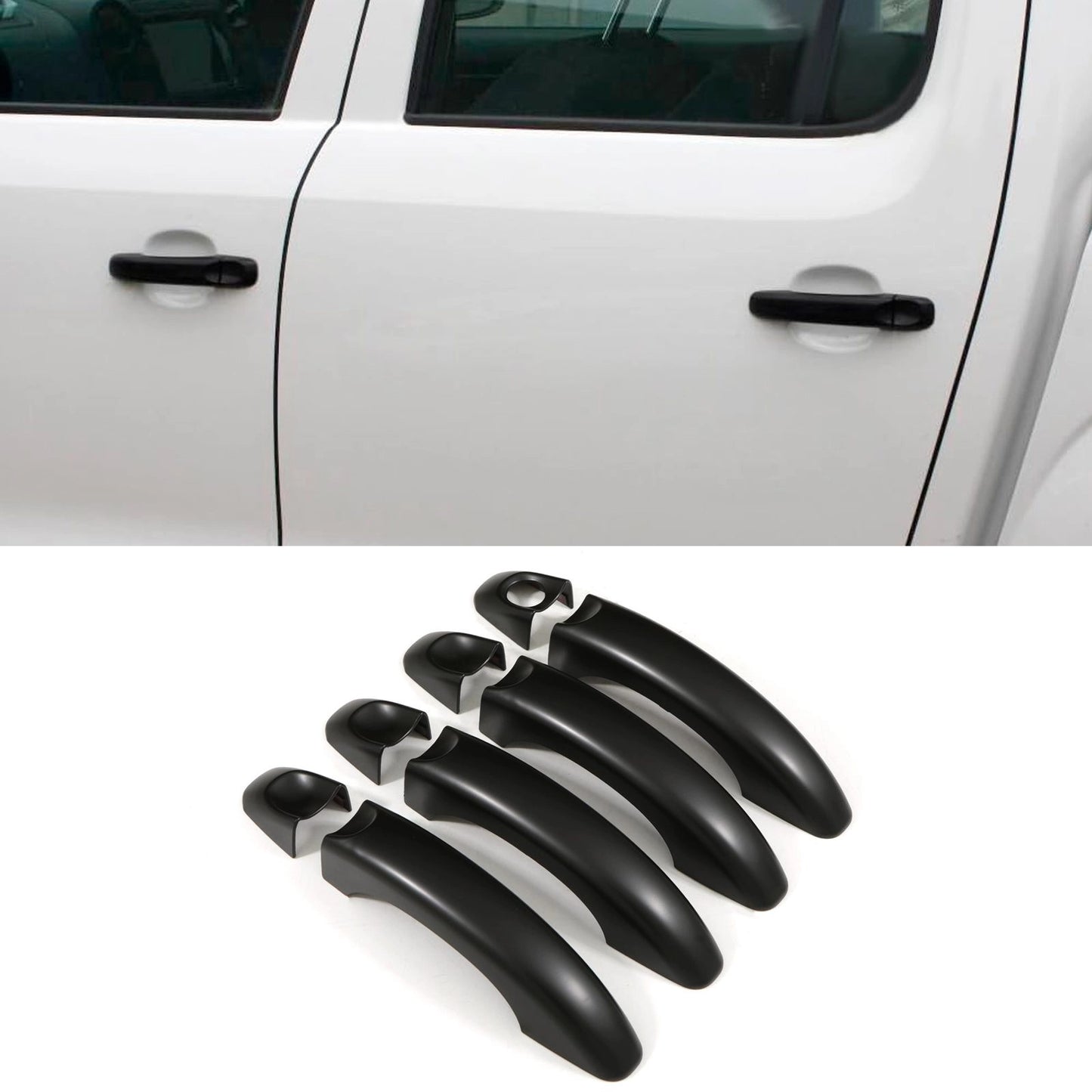 VolkswagenVWAmarok10-20MatteBlackDoorHandleCovers