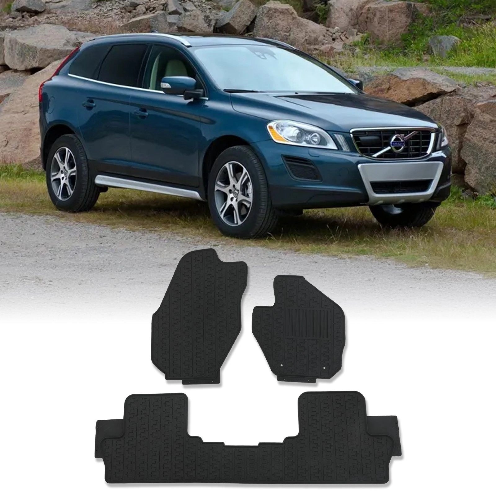 VolvoXC60MK108-17BlackRubberFloorMats