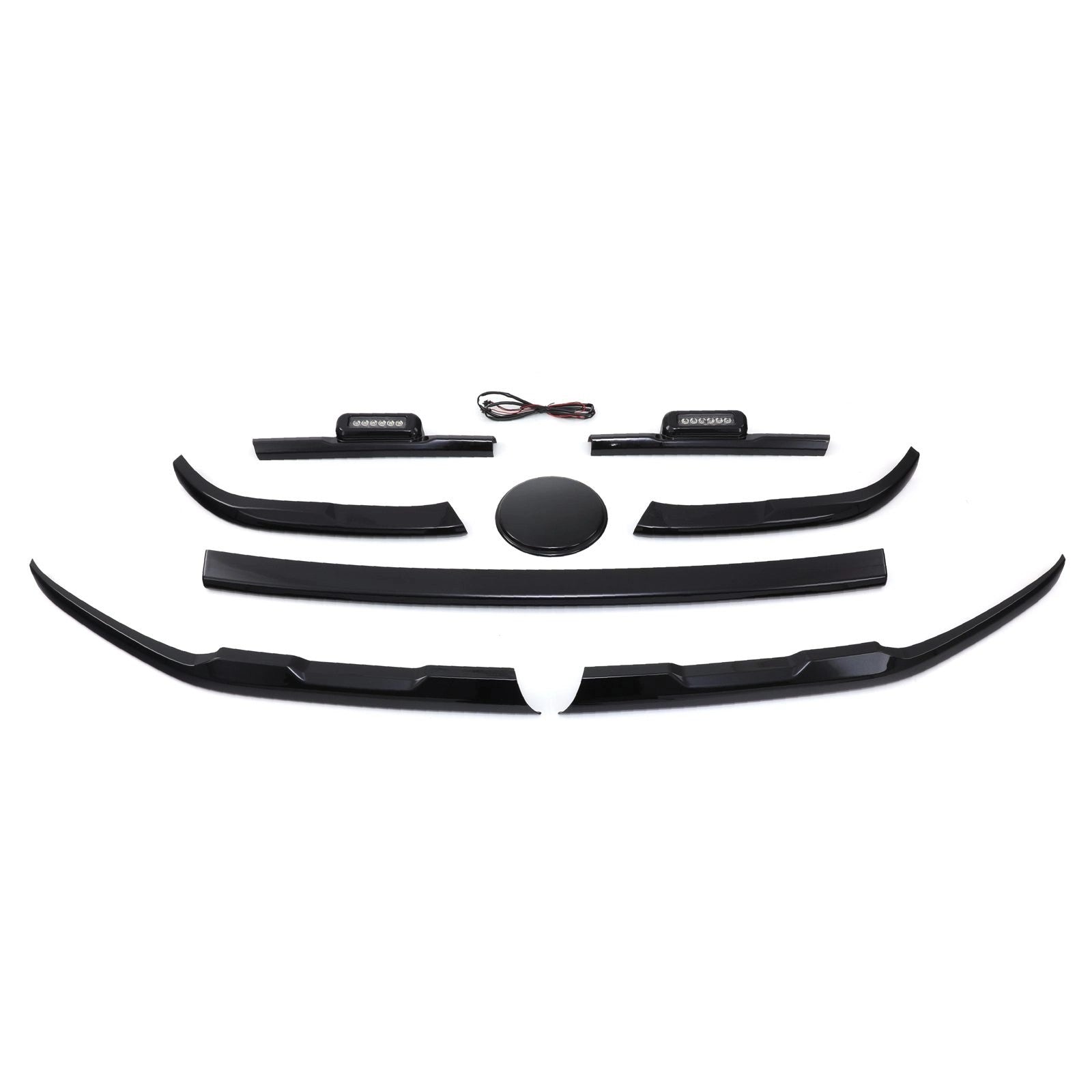 VWAmarokMK22023+Black5PieceGrilleTrimKitsWithDRLs