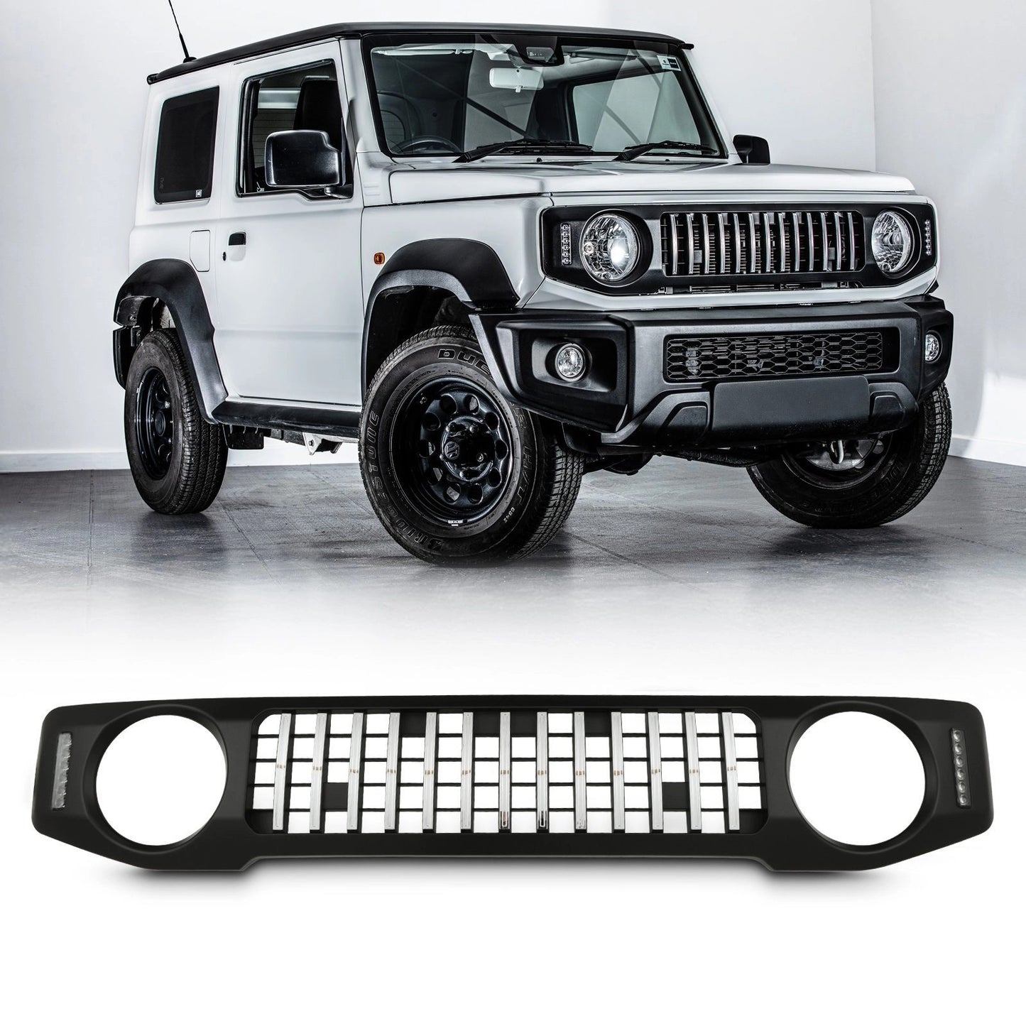VWAmarokMK22023+GlossBlackDRLFrontSplitter&BoltOnWideArchKit