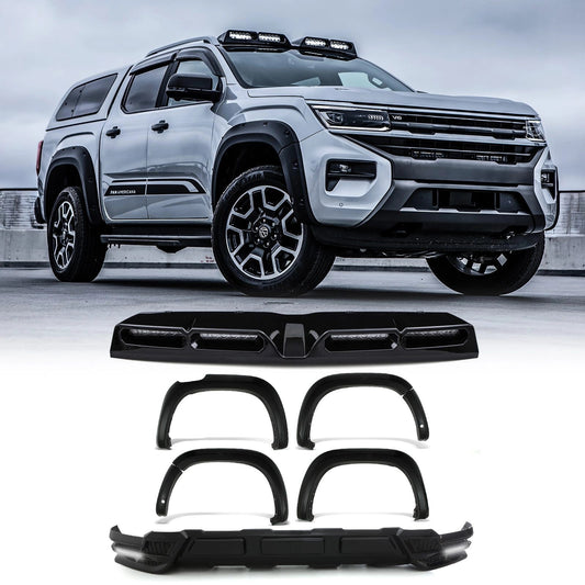 VWAmarokMK22023+Predator4x4LEDFrontSplitterWideArch&QuadRoofLightKit