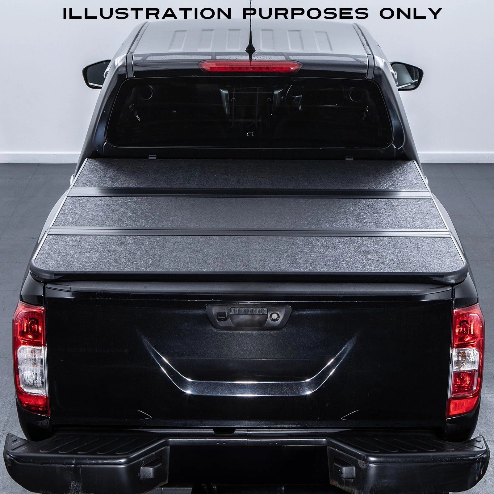 VWAmarokMK22023+Tri-FoldHardTonneauTruckBedCover