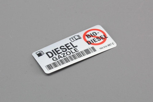 VWAudiSkodaSEATdieselstickerwarningforfillerflaplid1K0010497C