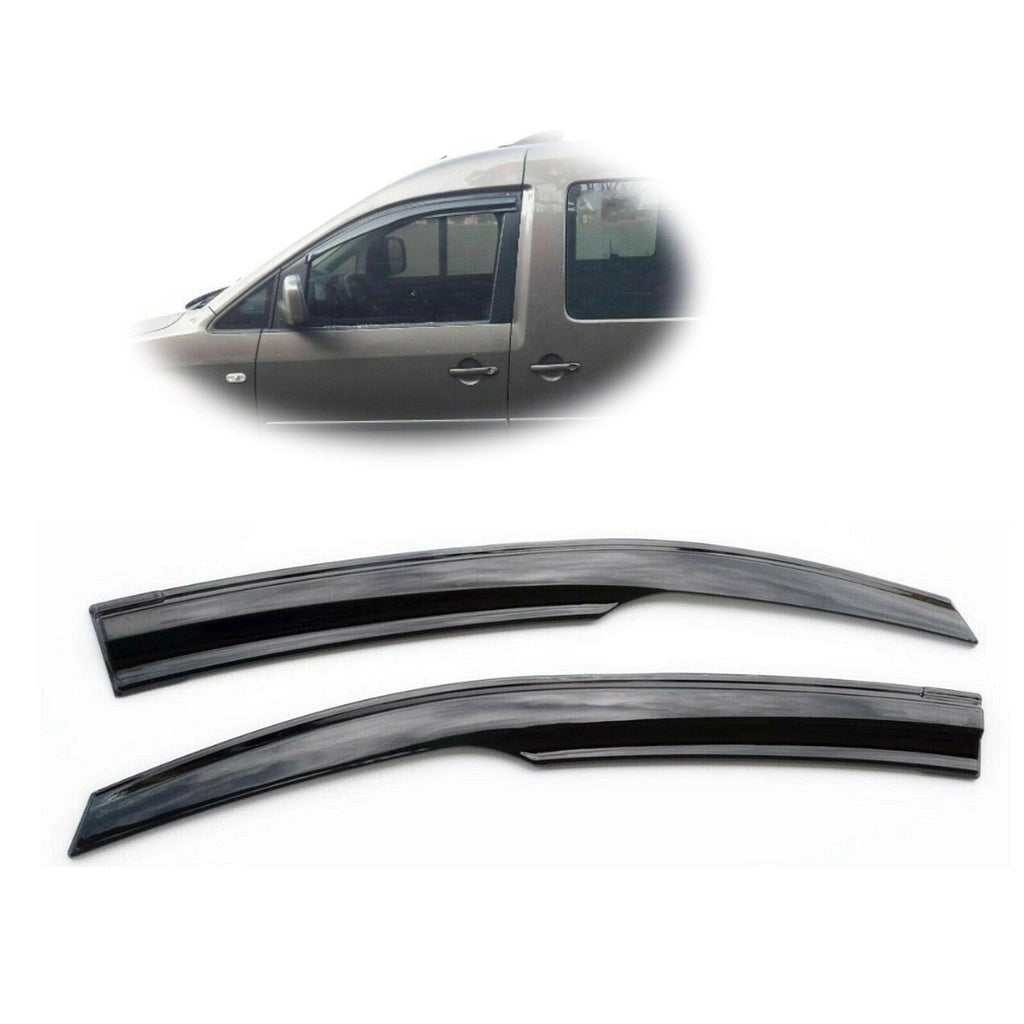 VwCaddyMk3Mk4FrontWindRainSmokeDeflectors2Pcs2003Onwards