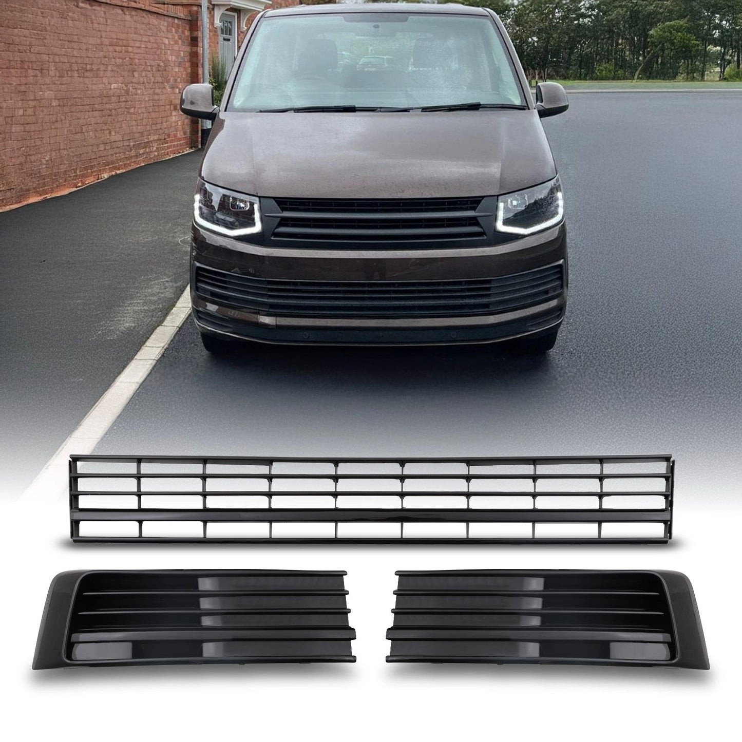 VWT6Transporter2016+FrontBumperGrillesWithTrims