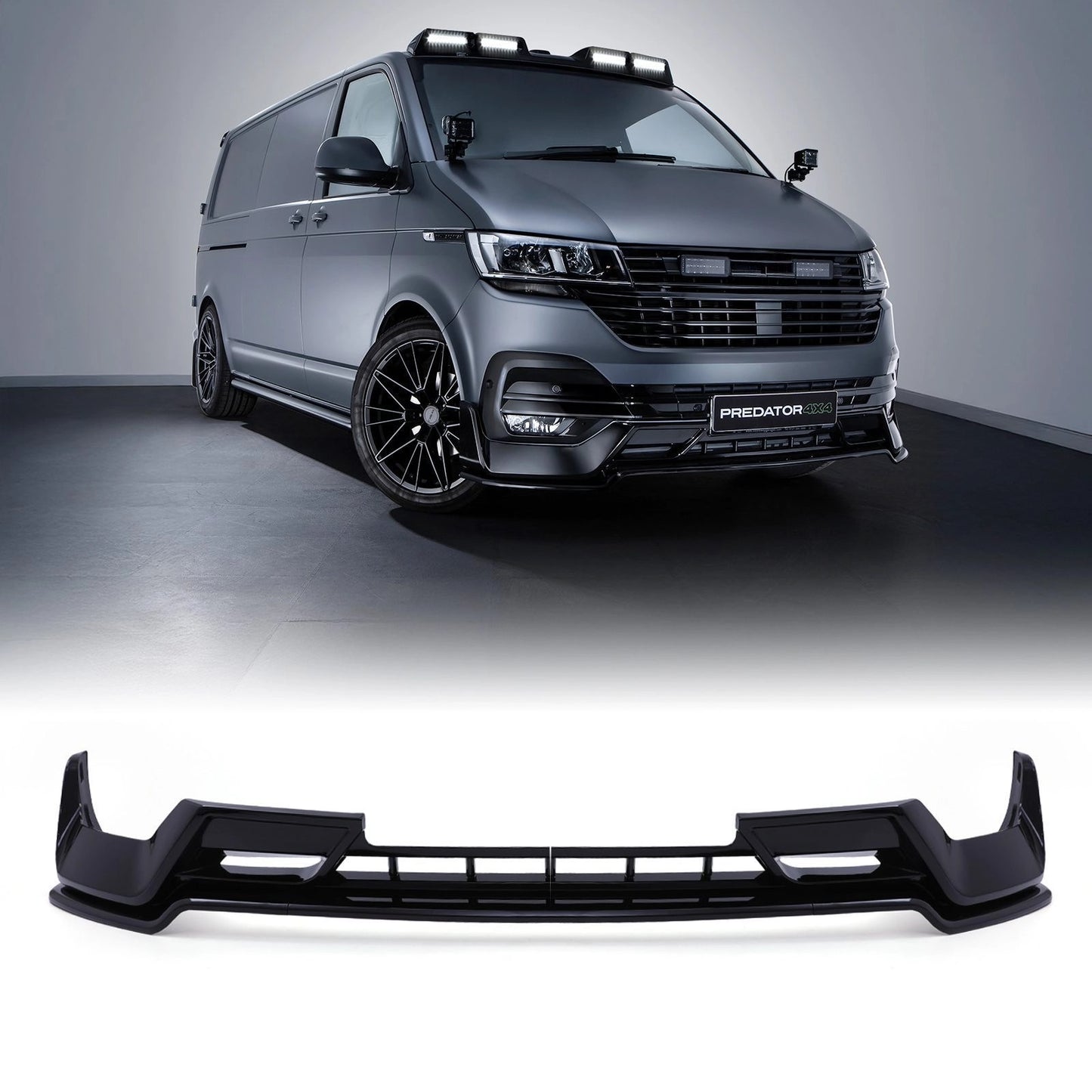 VWTransporterT6.119-24GlossBlackFrontSplitter