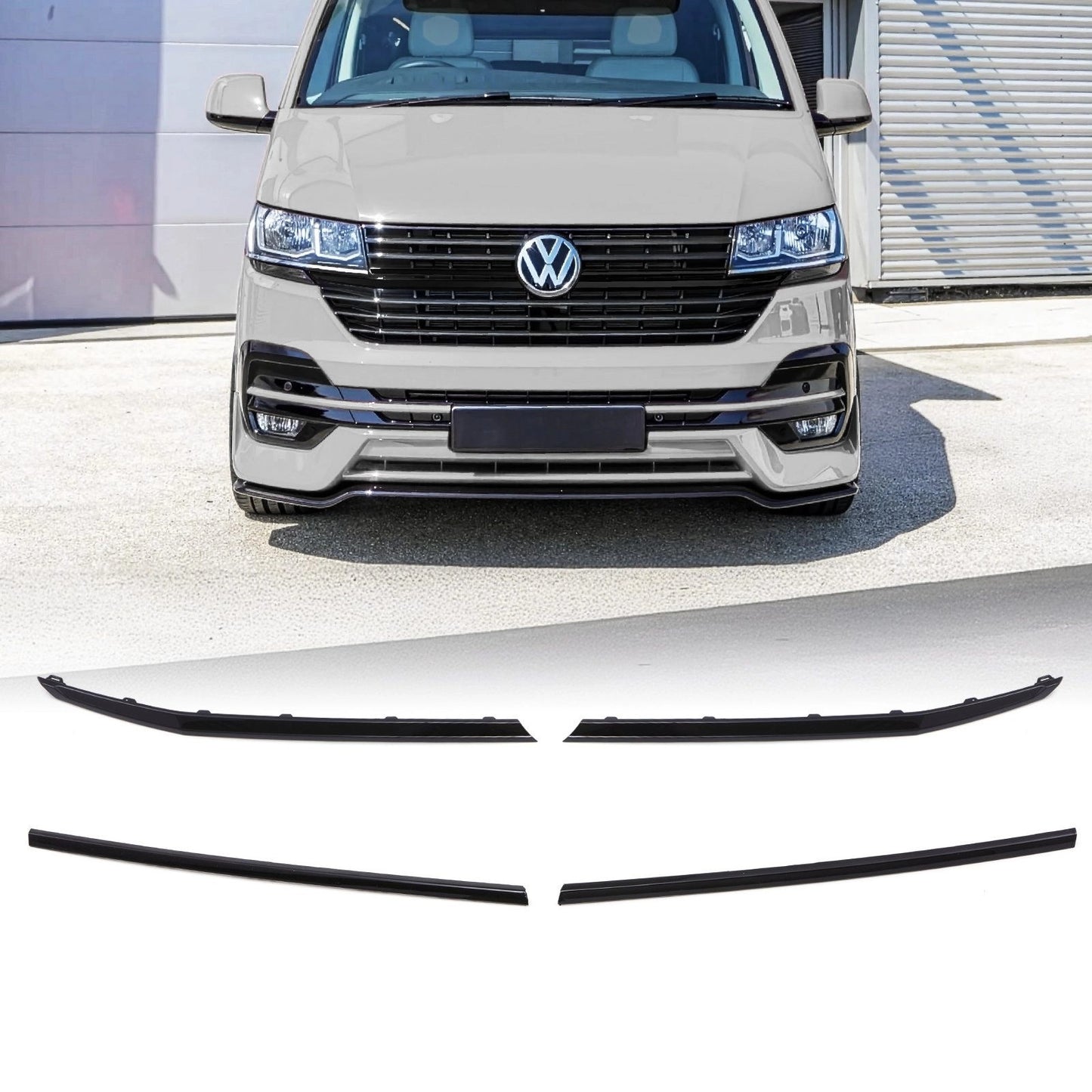 VWTransporterT6.119-24GlossBlack4PieceUpperGrilleTrims
