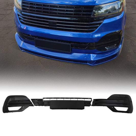 VWTransporterT6.119+GlossBlackFrontBumperFogLightCovers&LowerGrille