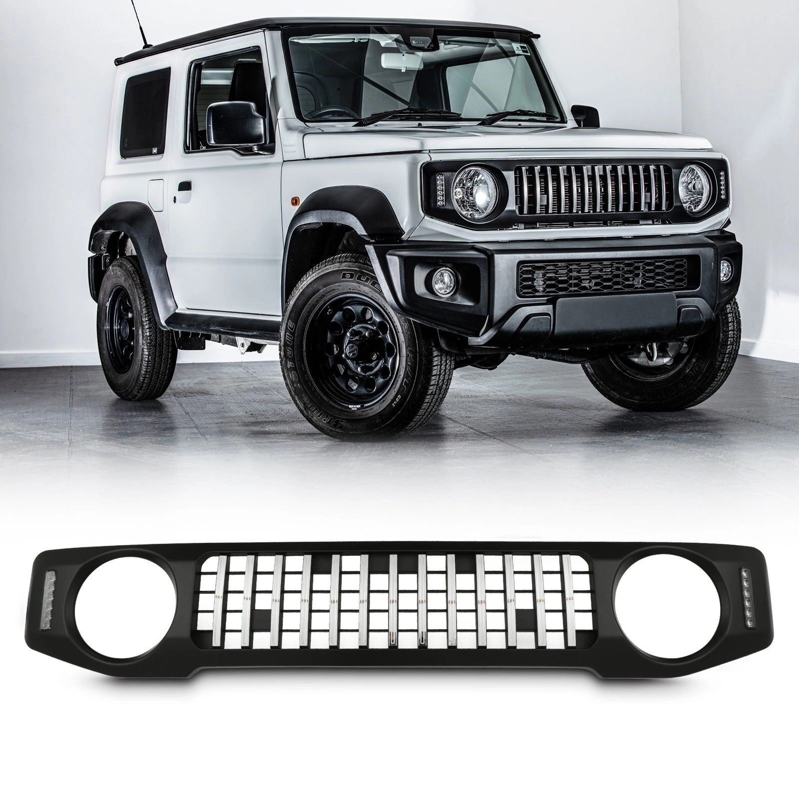 VWTransporterT616-19GlossBlackLowerGrilleTrimSetForModelsWithRadar&ParkingSensors