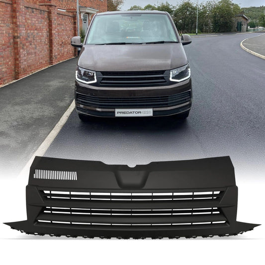 VWTransporterT62016+MatteBlackBadgelessGrille