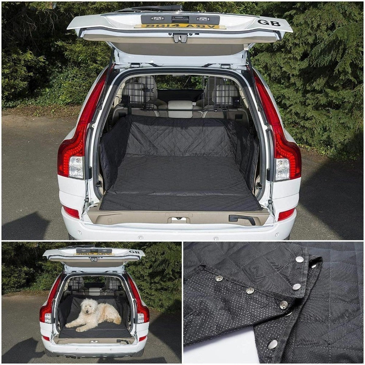 WaterproofQuiltedPaddedDogPetMatCarBootLiner&BumperProtector