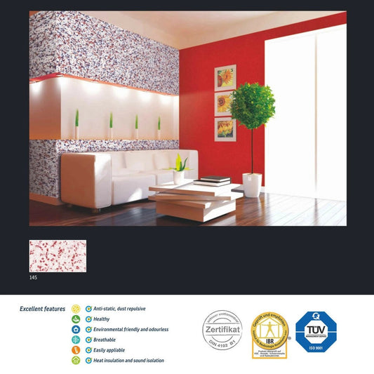 White-MaroonPolymer-BasedLiquidInteriorWallpaperSilkCoatingPaint